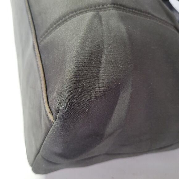 Coach Vintage Gray Neoprane Shoper Tote Shoulder Bag Leather Trim Zipper Soft - Picture 11 of 14